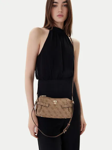 Mala de Ombro/Tiracolo Yesba Logo Pequena Bege