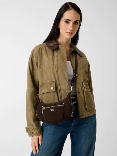 Mala de Tiracolo Mini Marsha Castanho Escuro