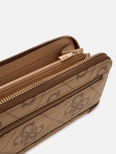 Carteira Grande Karnilla Logo Castanha