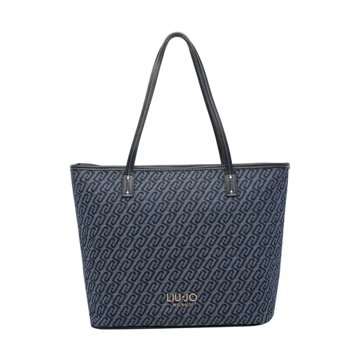 Mala Tote Logo Média Azul Marinho