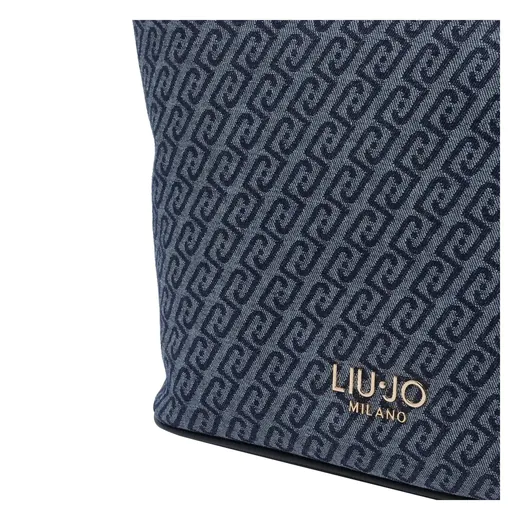 Mala Tote Logo Média Azul Marinho