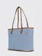 Mala Tote Logo Pequena Azul/Castanha - Liu Jo | Mala Tote Logo Pequena Azul/Castanha | Misscath