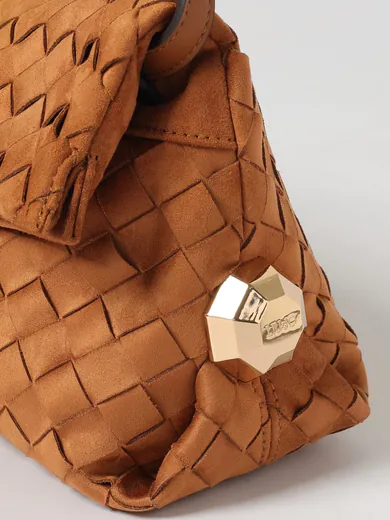 Mala de Ombro Média Entrançada Castanha