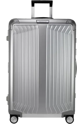 Mala de Viagem Grande 76cm 4 Rodas em Alumínio Prateada