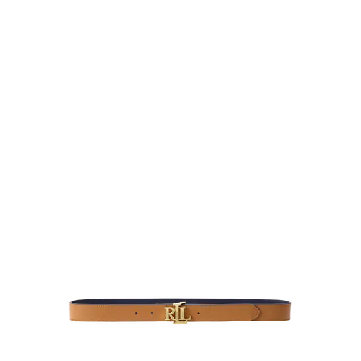 Cinto S Logo Reversível Caramelho/Azul-marinho - 3 cm