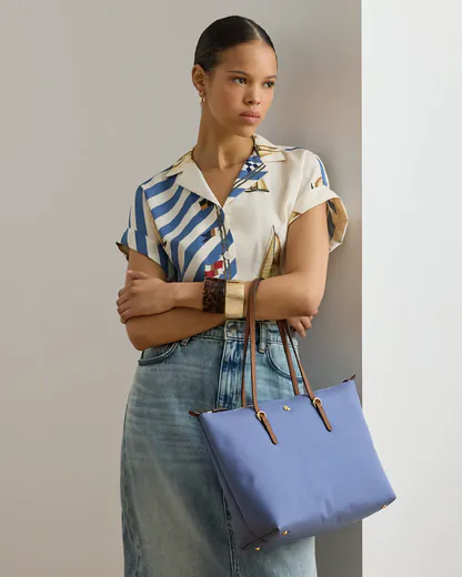 Mala Shopper Keaton M Nylon Azul-claro