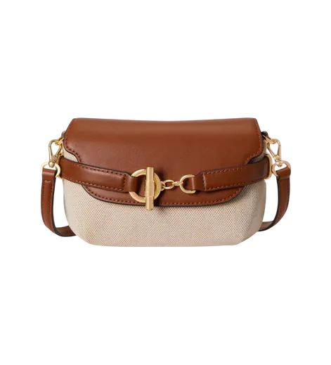 Mala de Tiracolo Pequena Blaike Bege/Castanha