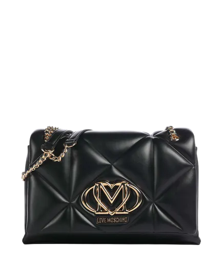 Mala de Ombro/Tiracolo Embossed Q Preta