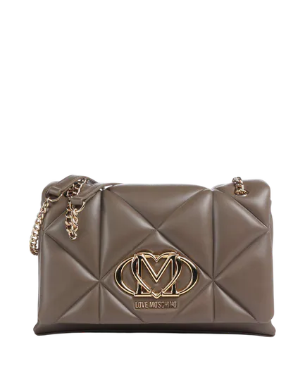 Mala de Ombro/Tiracolo Embossed Q Castanha