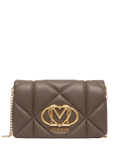 Mala de Tiracolo Embossed Q Castanha