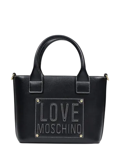 Mala de Mão/Tiracolo Logo com tachas Preta