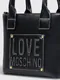Mala de Mão/Tiracolo Logo com tachas Preta - Love Moschino | Mala de Mão/Tiracolo Logo com tachas Preta | MissCath