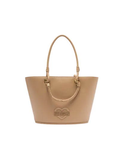 Mala de Ombro/Shopper com Alça Tripla Bege