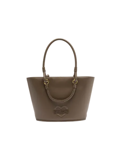 Mala de Ombro/Shopper com Alça Tripla Castanha