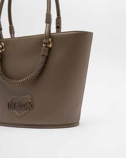 Mala de Ombro/Shopper com Alça Tripla Castanha