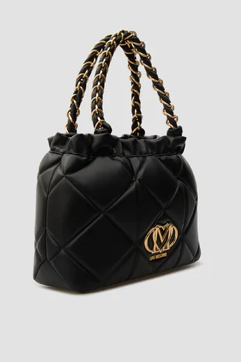 Mala de Ombro/Mão Embossed Preta