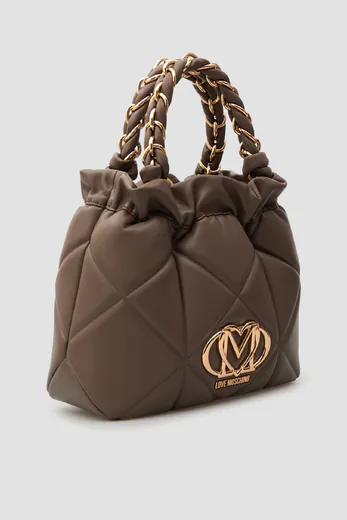 Mala de Mão/Tiracolo Embossed Castanha