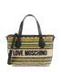 Mala de Mão Straw Riscas Sunset - Love Moschino | Mala de Mão Straw Riscas Sunset | MissCath