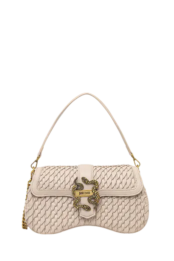 Mala de Ombro Iconic Snakes Textura Bege