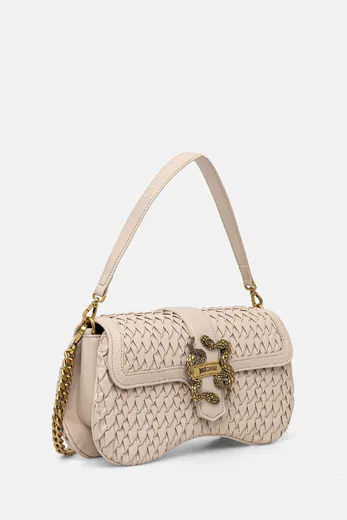 Mala de Ombro Iconic Snakes Textura Bege