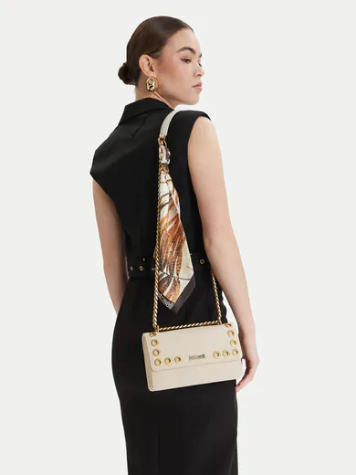 Mala de Ombro/Tiracolo com lenço Creme