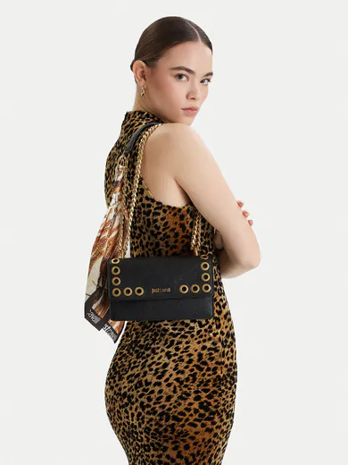 Mala de Ombro/Tiracolo com lenço Preta