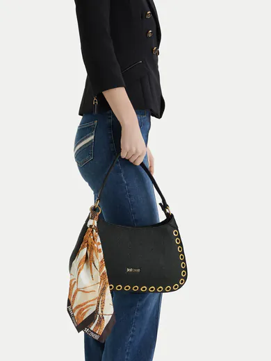 Mala de Ombro com lenço Preta