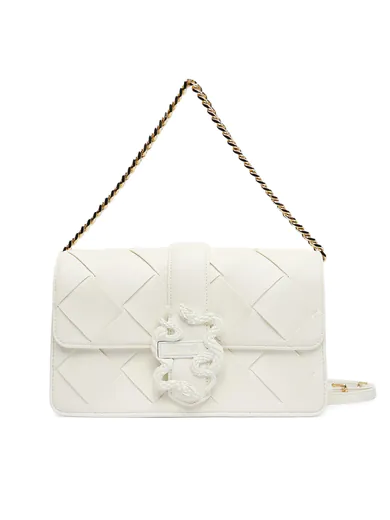 Mala de Ombro Iconic Snakes Quadrada Branca