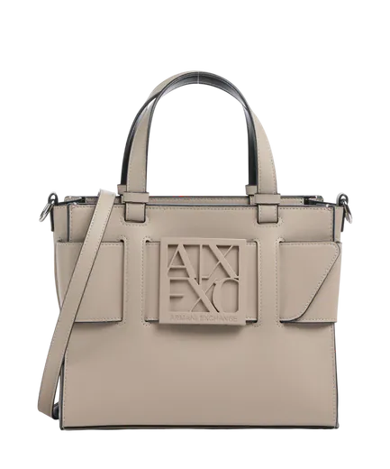 Mala de Mão/Tiracolo Armani Exchange Feminina Bege