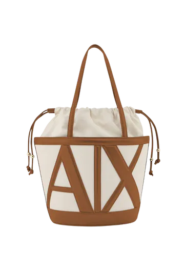 Mala de Ombro/Shopper Bege/Castanha