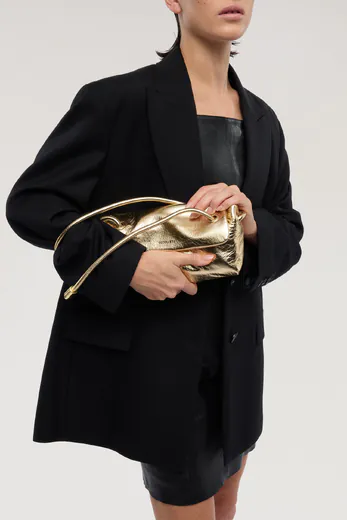 Mala de Ombro Mini Orbita Dourada