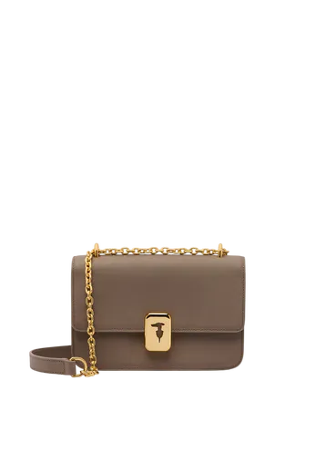 Mala de Tiracolo Pequena Cameo Castanha