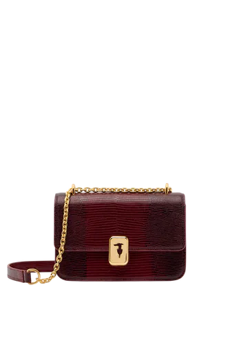 Mala de Tiracolo Pequena Cameo com textura Bordô