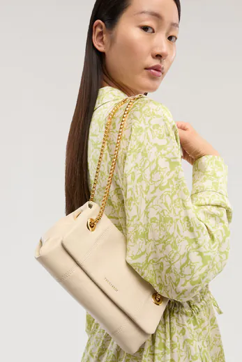 Mala de Ombro Mini Orbita Bege