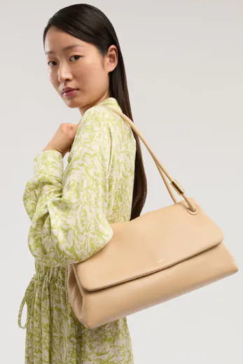 Mala de Ombro Média Orbita Bege