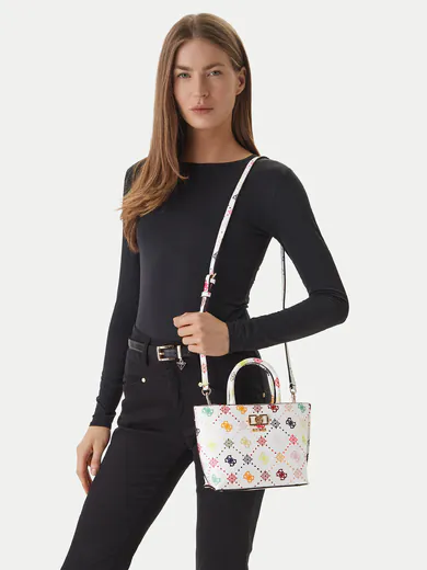 Mala de Mão Pequena Emelie Branca/Multicor