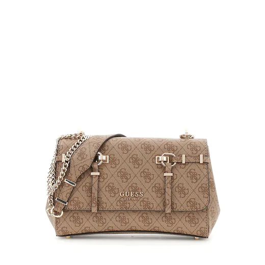 Mala de Ombro/Tiracolo Leona Logo Castanha