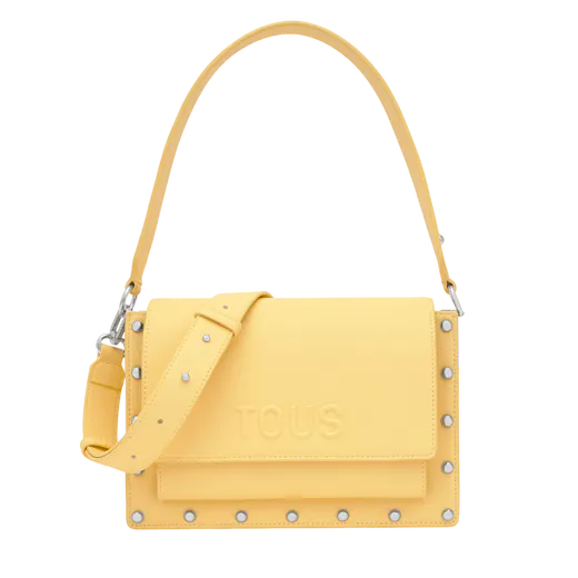 Mala de Tiracolo Média Audree Studs Amarela