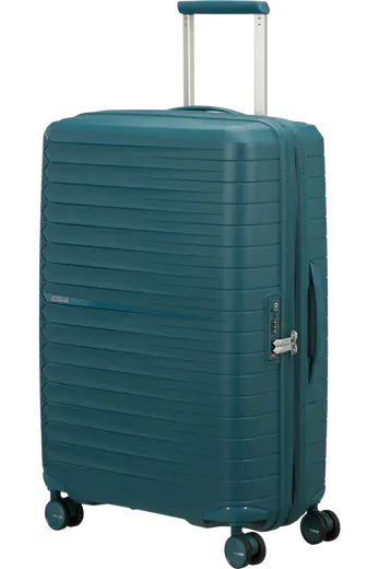 Mala de Viagem Média 68cm Expansível 4 Rodas Azul-Petróleo