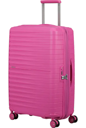 Mala de Viagem Média 68cm Expansível 4 Rodas Fúcsia Elétrico