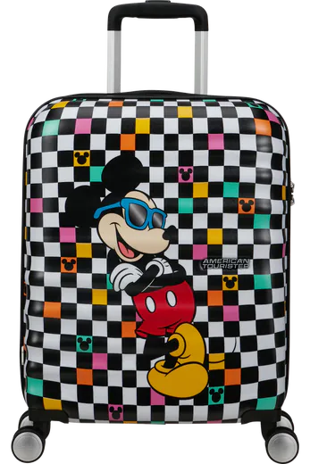 Mala de Cabine 55cm 4 Rodas Mickey Xadrez