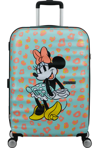 Mala de Viagem Média 67cm 4 Rodas Minnie Pontos Pastel