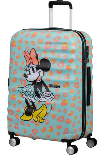 Mala de Viagem Média 67cm 4 Rodas Minnie Pontos Pastel
