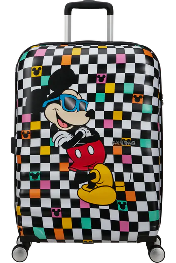 Mala de Viagem Média 67cm 4 Rodas Mickey Xadrez