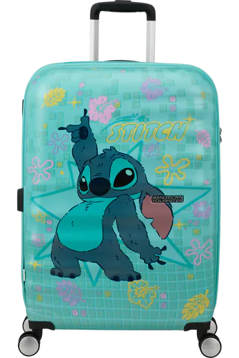 Mala de Viagem Média 67cm 4 Rodas Flores Stich