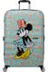 Mala de Viagem Grande 77cm 4 Rodas Minnie Pontos Pastel