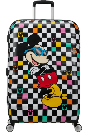Mala de Viagem Grande 77cm 4 Rodas Mickey Xadrez