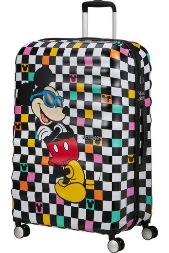 Mala de Viagem Grande 77cm 4 Rodas Mickey Xadrez