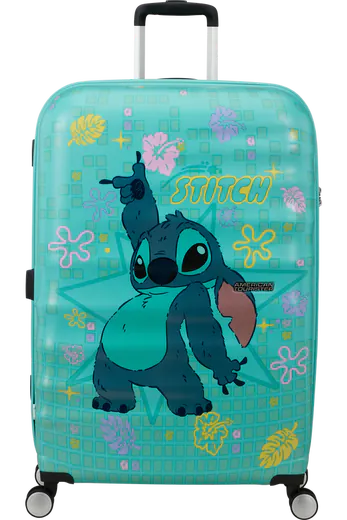 Mala de Viagem Grande 77cm 4 Rodas Flores Stich