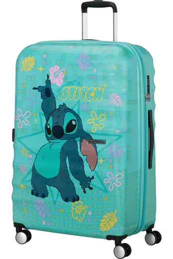 Mala de Viagem Grande 77cm 4 Rodas Flores Stich